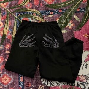 Black Bottoms with Skeleton Design